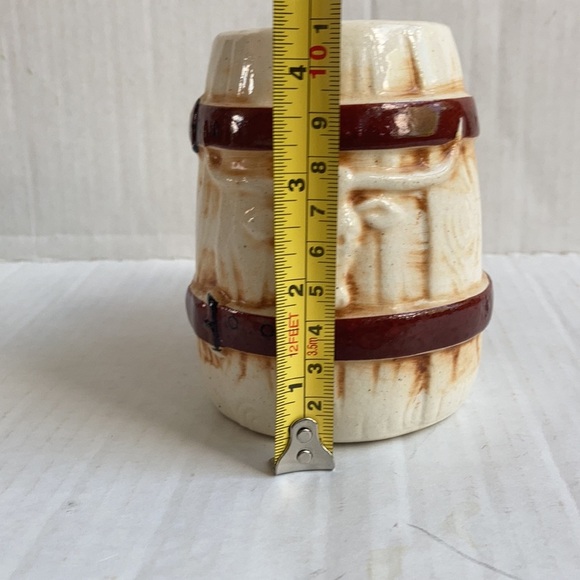 Vintage Japan Takiya barrel mug bull man handle coffee cup mug - Picture 10 of 12